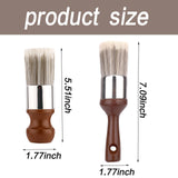 2pcs Salve Brush for Furniture Leather & Wood Care Cleaning Brush, Ergonomic Leather Furniture Cleaning Brush, Wax Brushing Tool with Comfortable