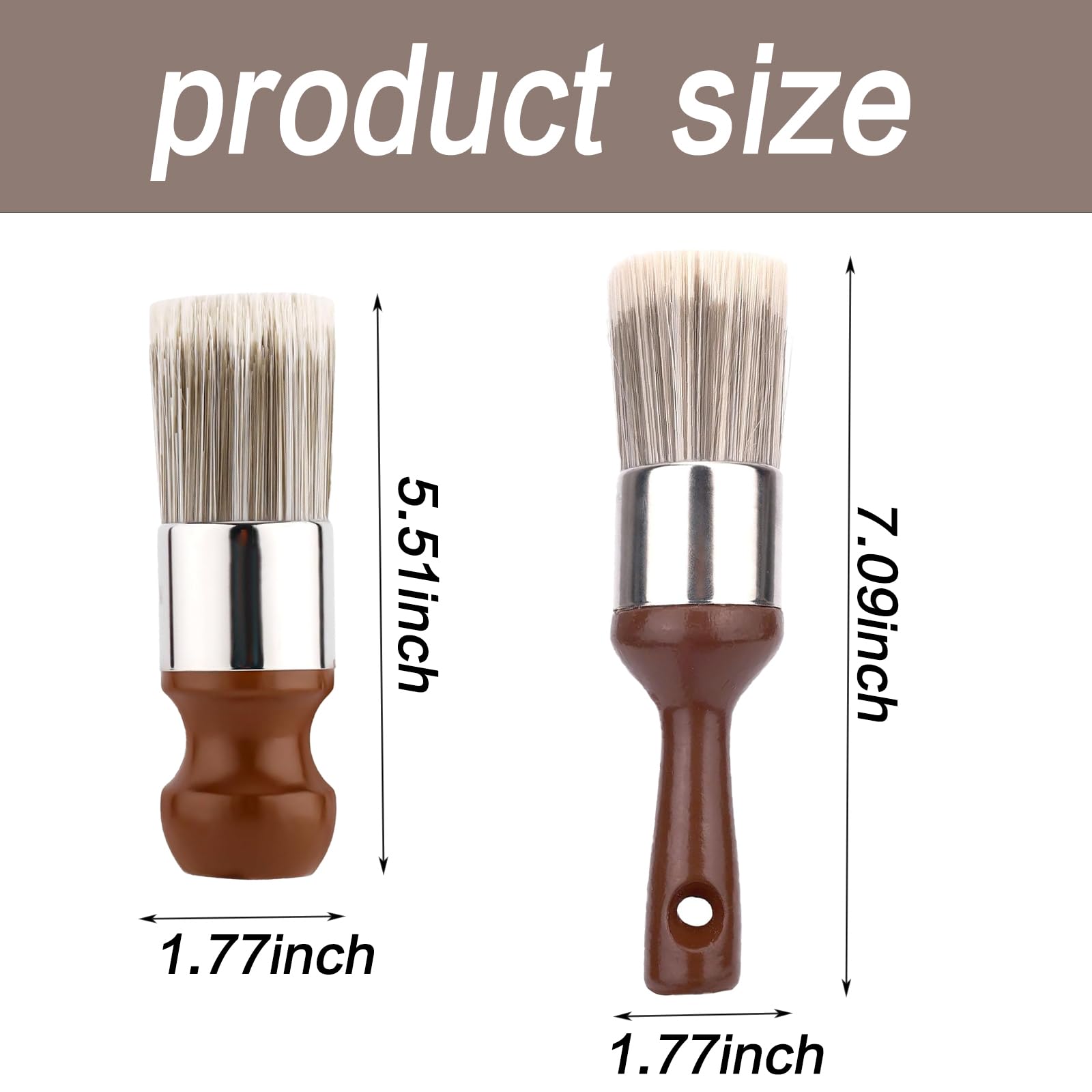 2pcs Salve Brush for Furniture Leather & Wood Care Cleaning Brush, Ergonomic Leather Furniture Cleaning Brush, Wax Brushing Tool with Comfortable