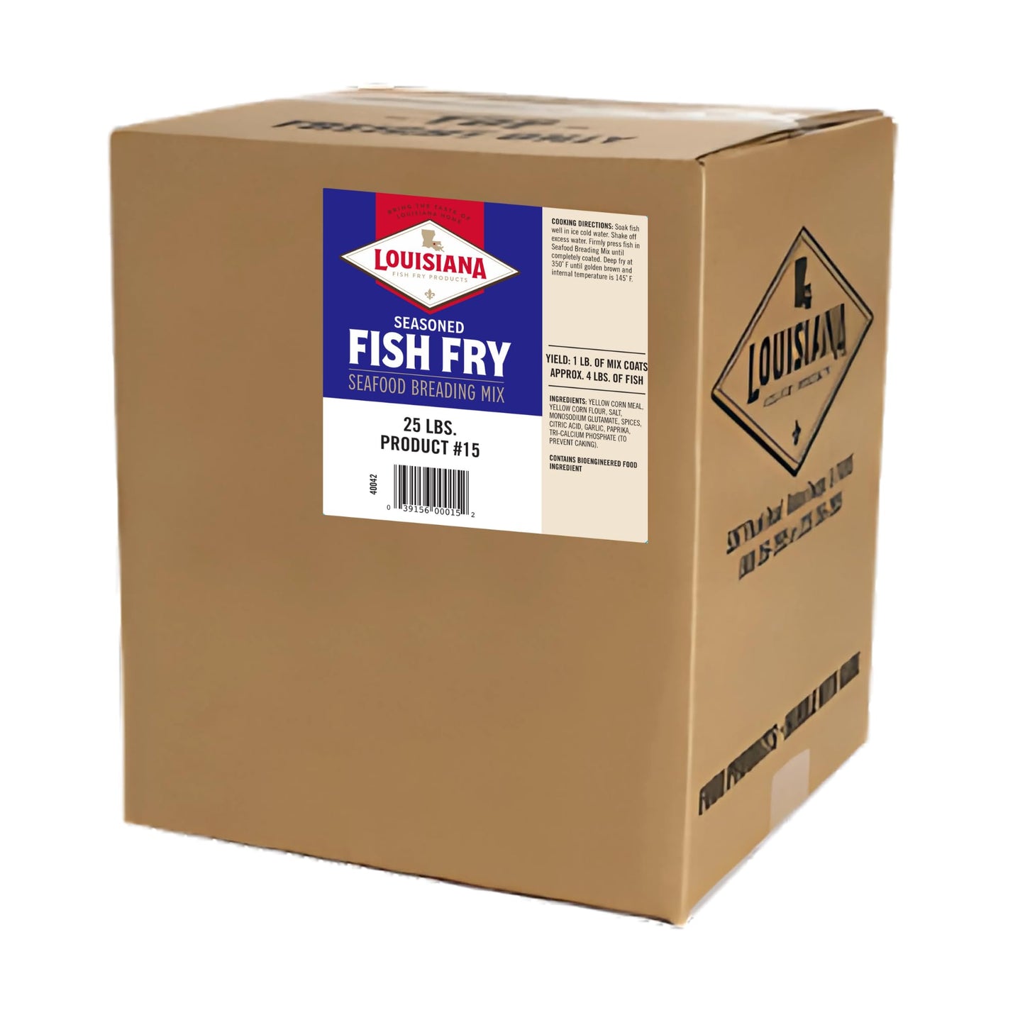 Louisiana Fish Fry Seasoned Fish Fry 25lb Bulk, Food Service (25 Pounds)