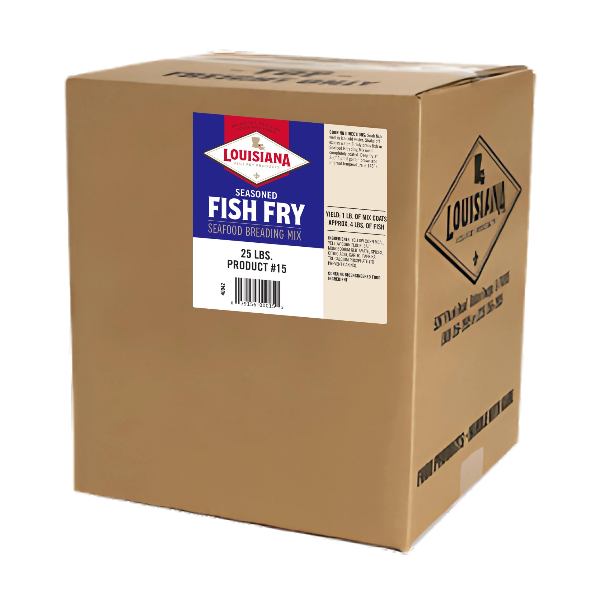 Louisiana Fish Fry Seasoned Fish Fry 25lb Bulk, Food Service (25 Pounds)