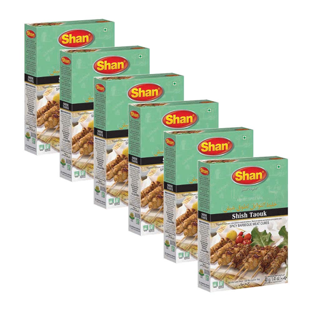 Shan Shish Taouk Arabic Seasoning Mix 1.41 oz (40g) - Spice Powder for Middle Eastern Spicy BBQ Meat Cubes - Suitable for Vegetarians - Airtight Bag