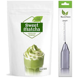 Sweet Matcha Latte Green Tea Powder Japanese Mix 12oz with Electric Milk Frother