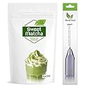 Sweet Matcha Latte Green Tea Powder Japanese Mix 12oz with Electric Milk Frother