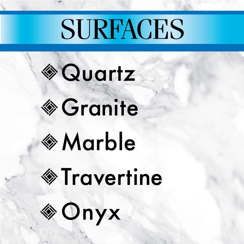 Stone Care International Quartz Cleaner and Polish - 24 Ounce with Microfiber Cloth - Clean and Shine Your Quartz Countertops Islands and Stone