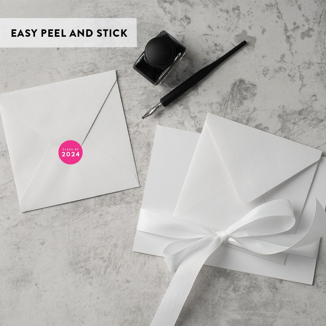 Andaz Press Chocolate Drop Labels Trio, Graduation 2026, Fuchsia, 216-Pack Graduation Stickers Class of 2026