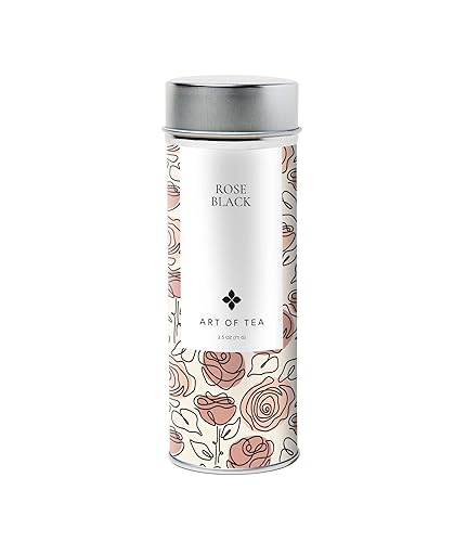 Art of Tea | Rose Black 2.5oz | Naturally Caffeinated Rose Tea | Artisan Loose Leaf Tea Tin