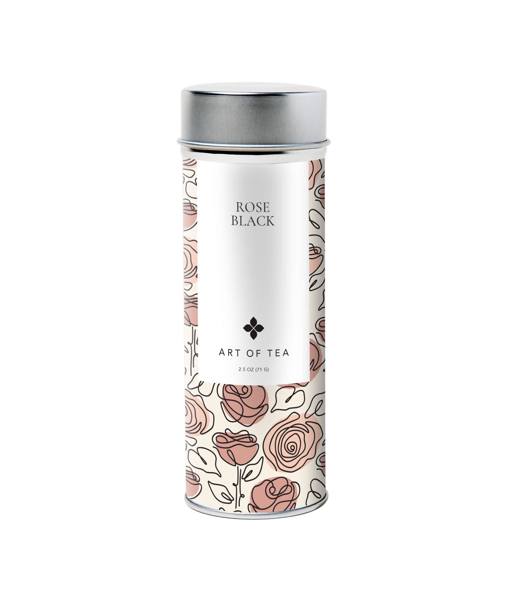 Art of Tea | Rose Black 2.5oz | Naturally Caffeinated Rose Tea | Artisan Loose Leaf Tea Tin