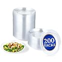 BATTIPAW 200 Pcs Clear Plastic Plates for Party, 5 inch Disposable Hard Plastic Dinner Plates Small Dessert/Salad Plates for Wedding Parties