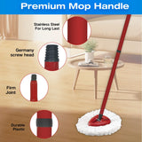 Spin Mop Handle Replacement Compatible with O-Cedar Spin Mop and Bucket, 3-Section 22" to 49" Mop Replace Handle, Mop Stick for Floor Cleaning (Bucket
