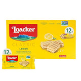 Loacker Classic Lemon Wafers - Premium Crispy Wafer Cookies with Lemon Cream Filling - Multipack of 12 Snack Packs - NON-GMO - Sicilian Lemons