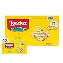 Loacker Classic Lemon Wafers - Premium Crispy Wafer Cookies with Lemon Cream Filling - Multipack of 12 Snack Packs - NON-GMO - Sicilian Lemons