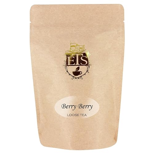 Berry Herbal Tea | Loose Leaf Fruit & Herb Tea Pouches - 16oz | Caffeine-Free | Hibiscus Elderberry Currant Blend | Refreshing Hot or Iced | Naturally