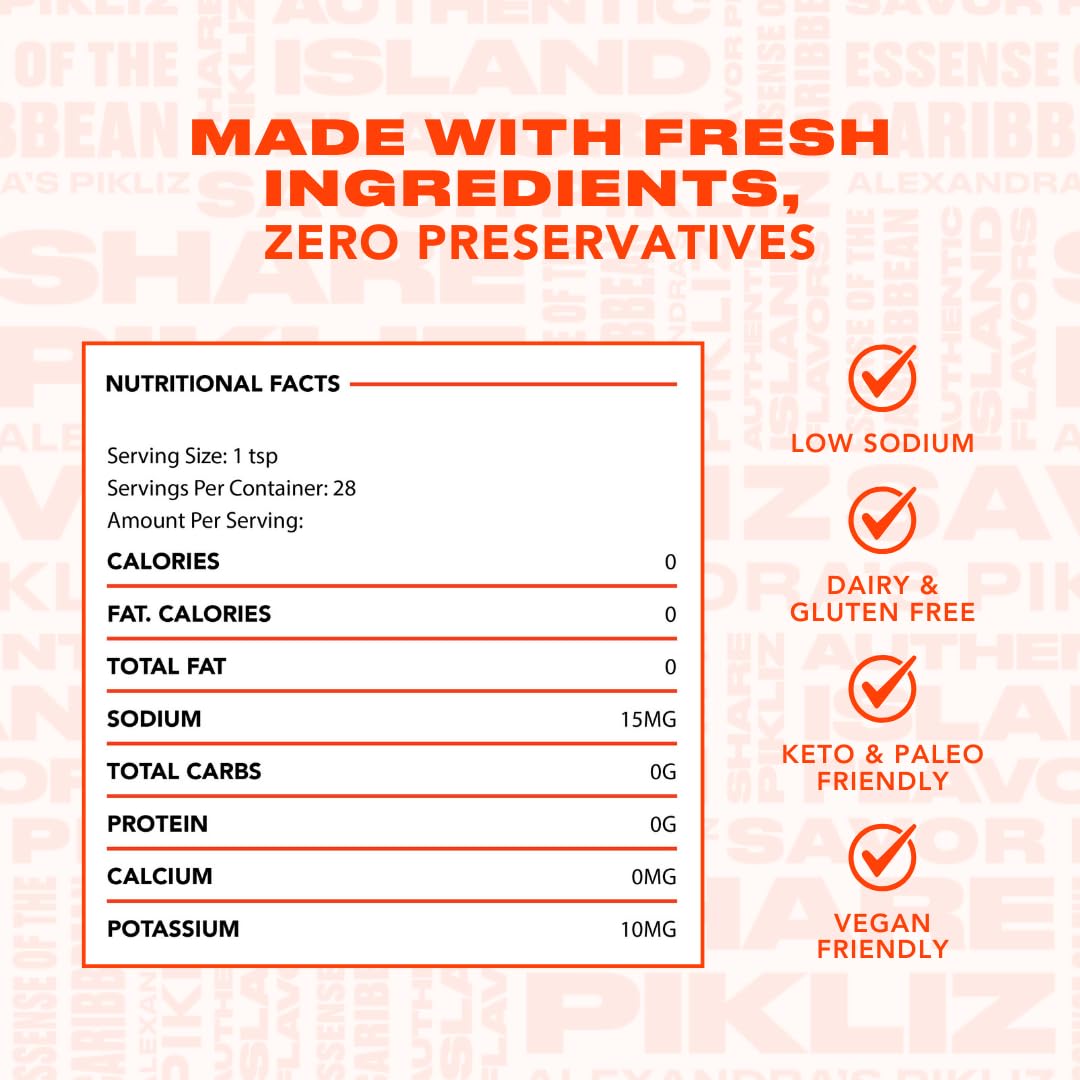 Alexandra’s Pikliz Hot Sauce | Bold & Savory Haitian-Caribbean Heat | Craft Superfood, 5oz (Pack of 1)