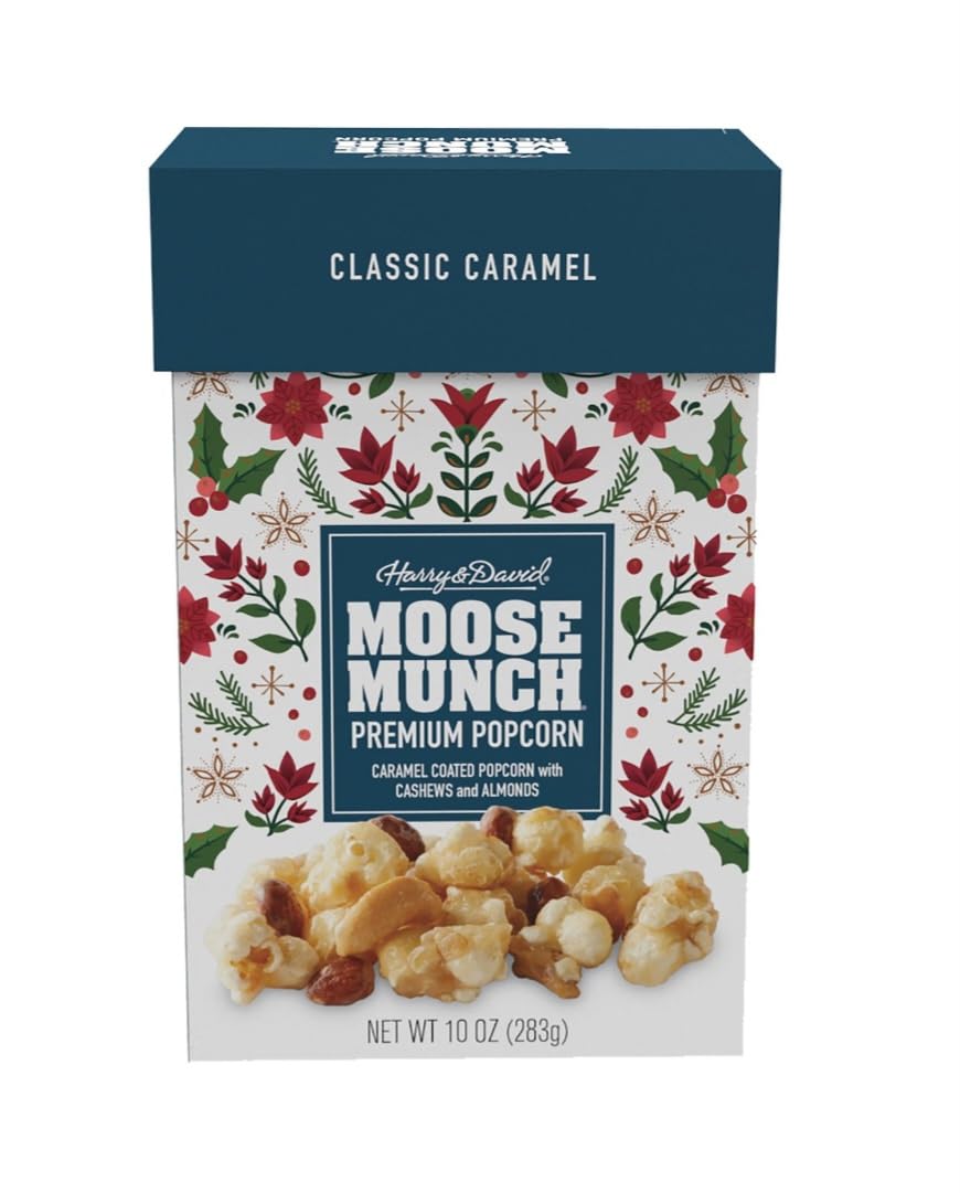 Harry & David Classic Caramel Moose Munch Box Premium Popcorn 10oz