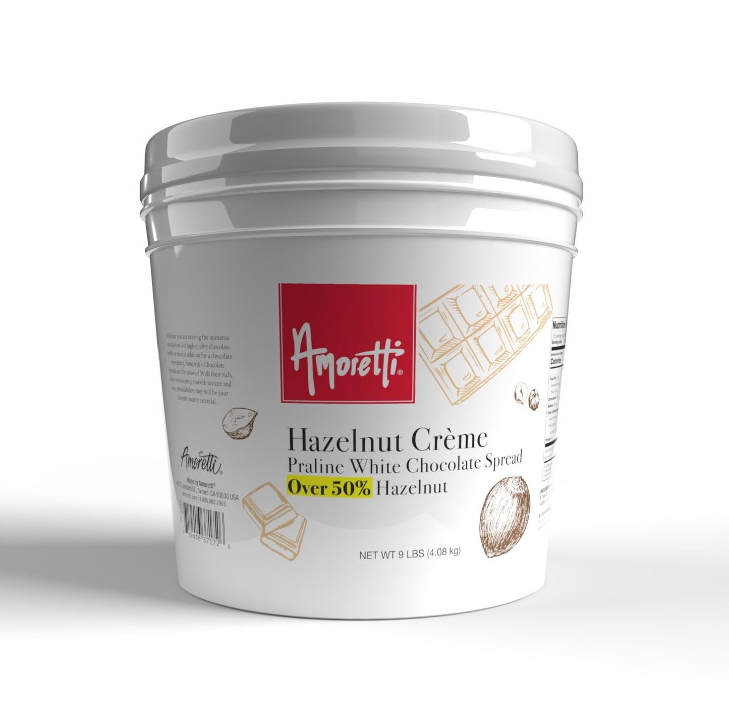 Amoretti - Hazelnut Praline White Chocolate Spread - 11 oz
