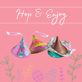 Candykrave Hershey'ss Easter Hippity Hoppity Kisses Milk Chocolate candy - (2LB 180 pcs) - Bulk chocolate Silver Foil Candy variety pack - Delicious
