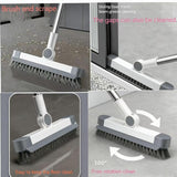 Hands-Free Self Wringing Flat Mop - Microfiber Floor Cleaning Tool with Washable Pads, Scrub Brush, Squeegee (1 Mop+6 Pads+1 Brush+1 Glass Wiper)