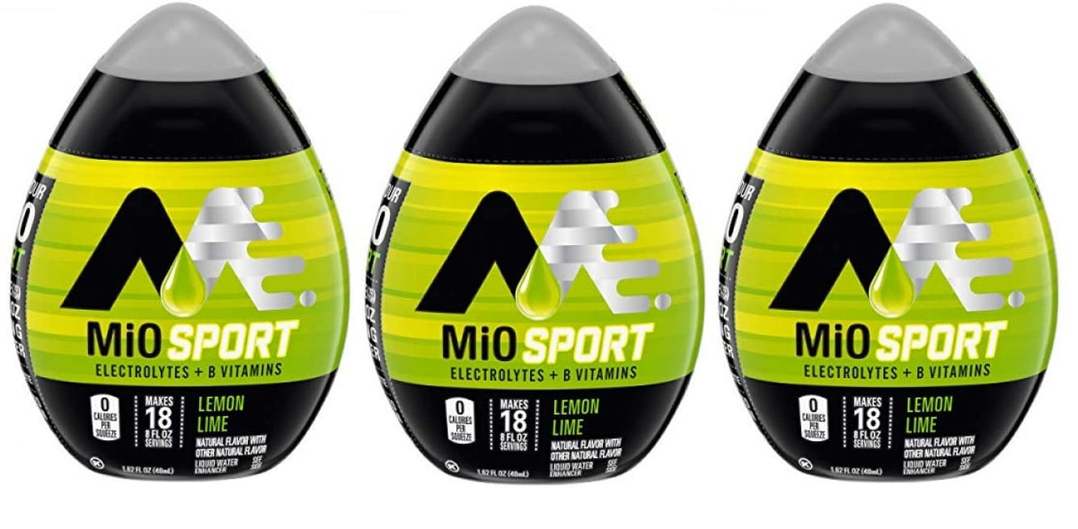 MiO Sport Liquid Flavor Enhancer with Electrolytes and B Vitamins - 6 pack brought by Southwind Enterprises (Lemon Lime)