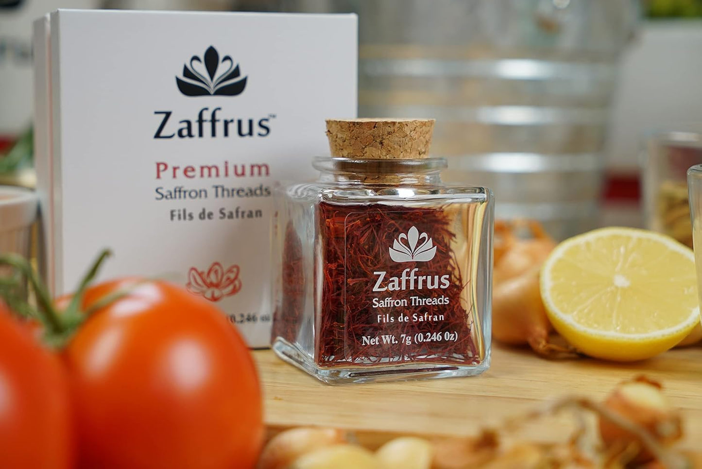 Zaffrus - Premium All Red Saffron Threads For Cooking Saffron Rice, Risotto, Paella, Desserts, Tea and Golden Milk (7 grams / .246 oz)