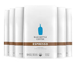 Blue Bottle Whole Bean Organic Coffee, Espresso, Dark Roast, 12 Ounce bag (Pack of 6)
