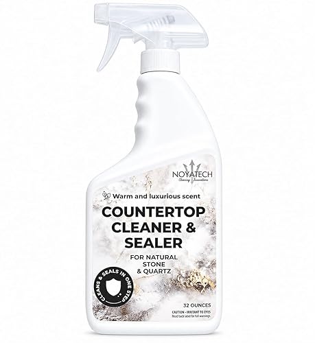NOYATECH Countertop Cleaner & Sealer - Streak-Free Spray for Granite, Marble & Quartz | Cleans & Protects in One Step | USDA BioBased, Non-Toxic, No