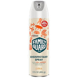 FamilyGuard Disinfectant Spray Aerosol, Antibacterial & Sanitizing Spray, Use on 100+ surfaces including where kids & pets play, Citrus Scent, 17.5 oz