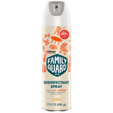 FamilyGuard Disinfectant Spray Aerosol, Antibacterial & Sanitizing Spray, Use on 100+ surfaces including where kids & pets play, Citrus Scent, 17.5 oz