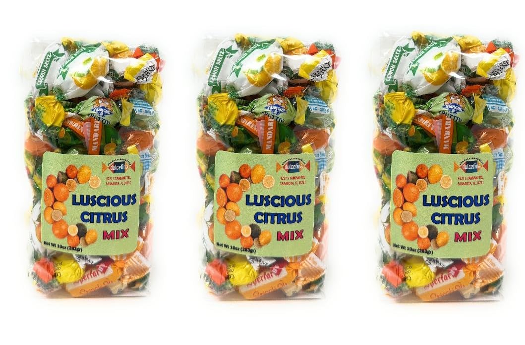 Assorted Citrus Candy Collection - Total wt. 30(Oz), Include: 3 pck of Citrus Candy Mix,