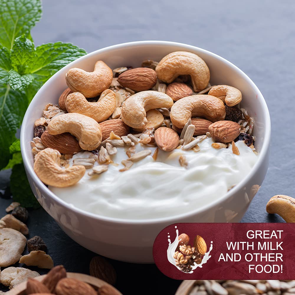 Raw Deluxe Unsalted Mixed Nuts- Premium Quality Kosher Mixed Nuts Snack by We Got Nuts- Natural Rich Flavor Cashews, Walnuts, Almonds, Pecans
