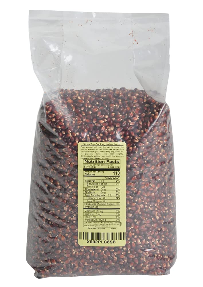 Riehle's Select Popping Corn - Ruby Red Old Fashioned Whole Grain Popcorn - 6lb (96oz)