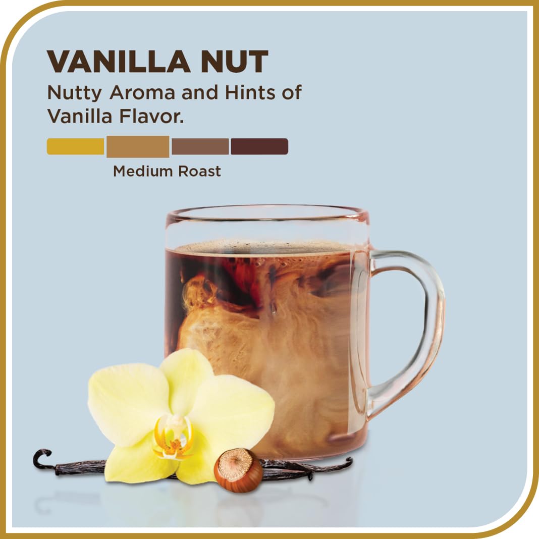 Don Francisco's Premium Vanilla Nut Ground Flavored Coffee: Rich, Aromatic 100% Arabica Beans - Family Crafted for a Delightful Morning Brew (3 x 12