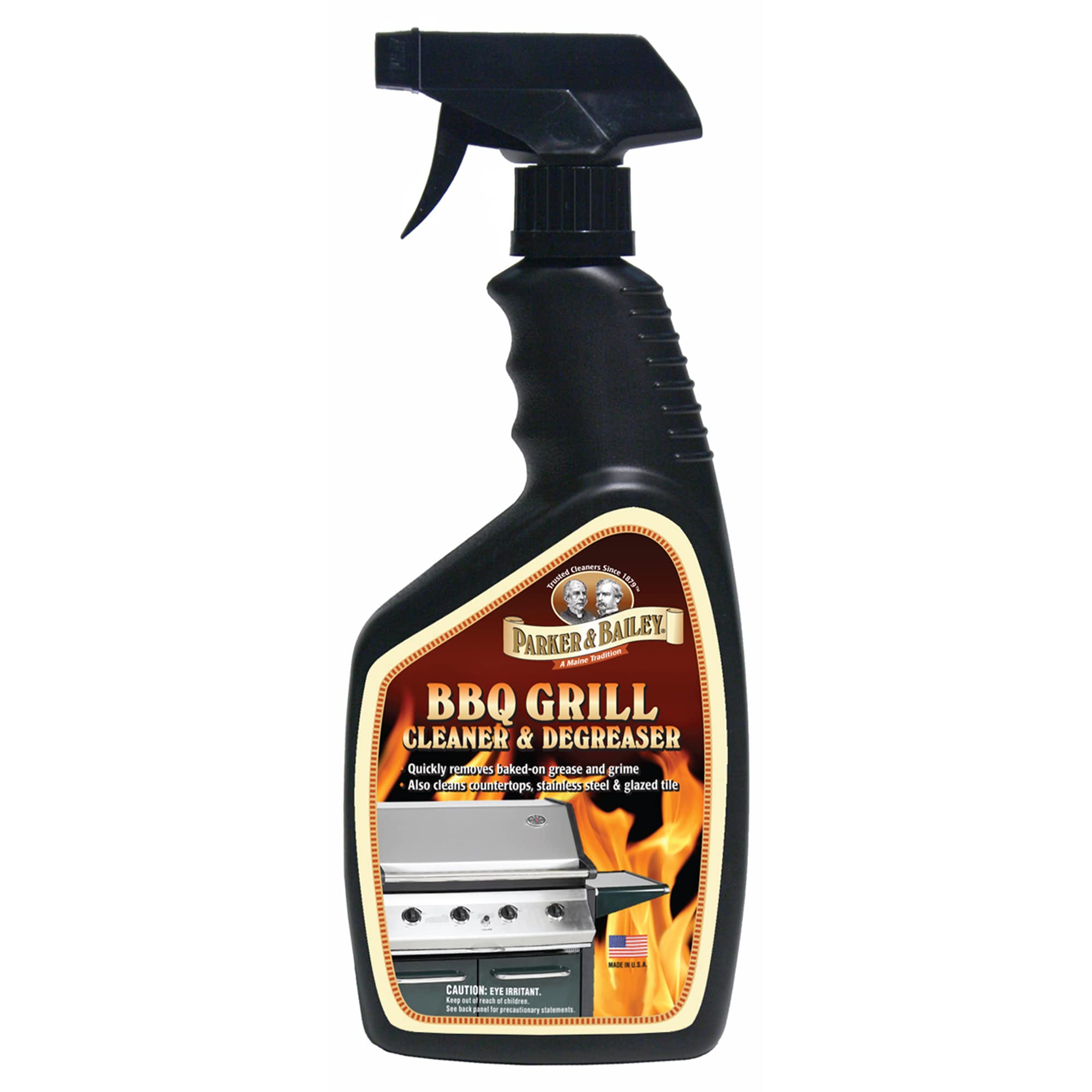Parker & Bailey Grill Cleaner and Degreaser - BBQ Grill Cleaner Degreaser Cleaner Heavy Duty Countertop Cleaner Stainless Steel Cleaner Glazed Tile