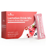 Temimar Lactation Drink Mix for Breastfeeding, with Fenugreek, Milk Thistle, Electrolytes for Healthy Milk Supply & Hydration, Mixed Berry Flavor, 16