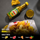 RICKEY'S World Famous Jalapeño Sauce, Gourmet Hot Sauce with Aged Jalapeño Peppers, Distilled Vinegar, Salt, Unique Flavor Experience, in a Bottle, 5