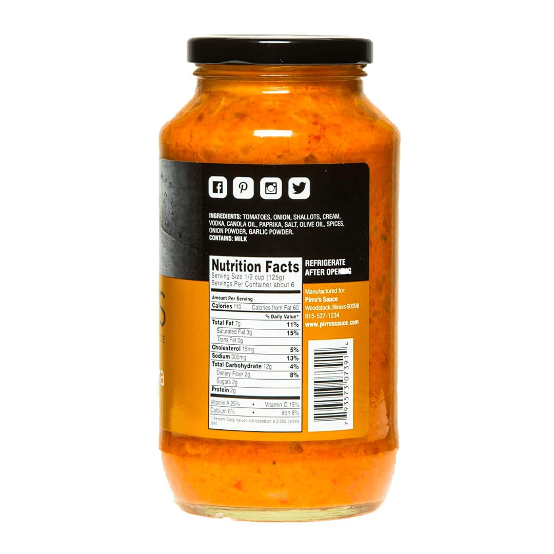 Pirro's Rustic Vodka, All Natural Sauce, 24 Ounce (Pack of 2)