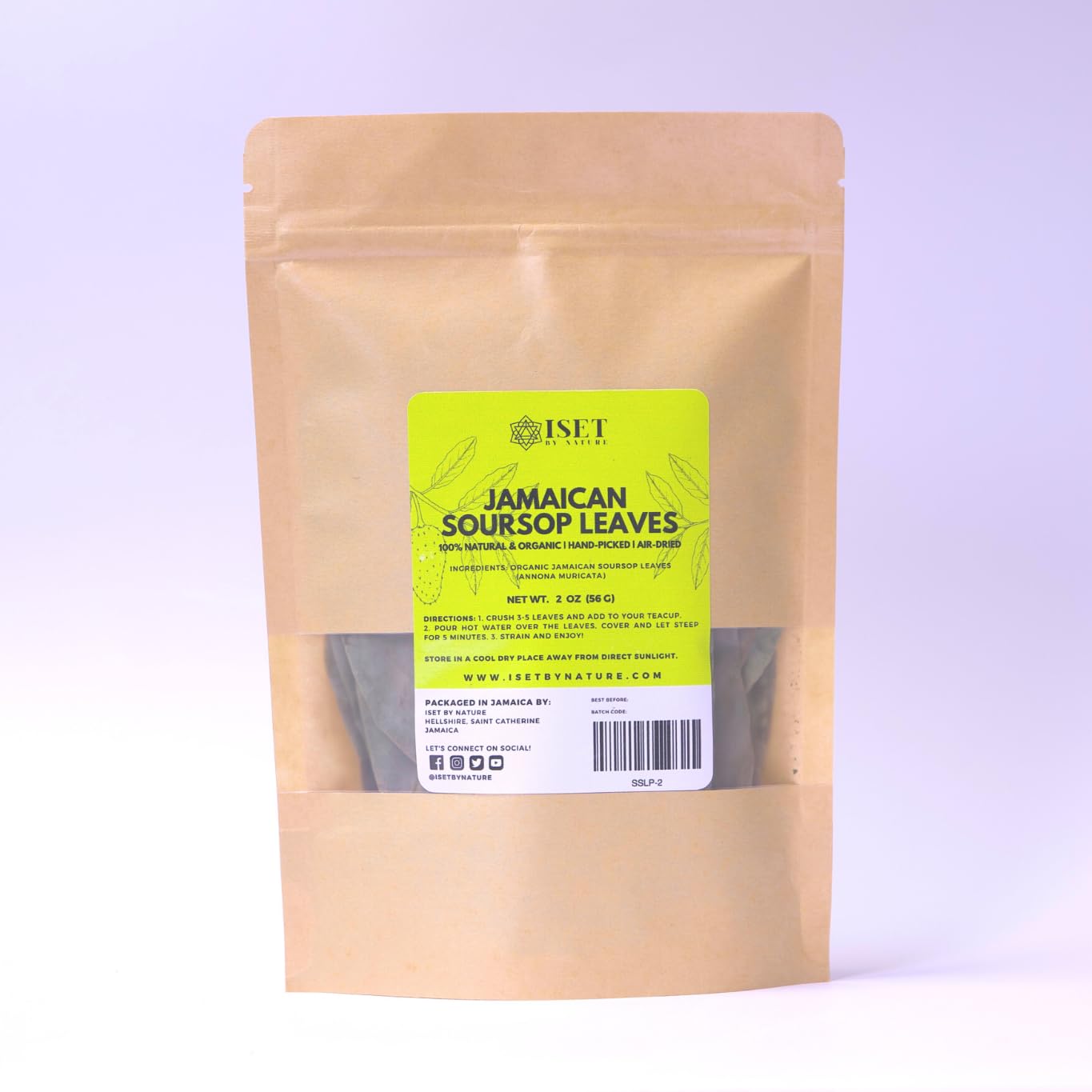 Jamaican Soursop Leaf Tea | Graviola | Guanabana | Annona Muricata | Loose Leaves | 1 oz