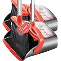 2-Pack is More economical,Brooms with Dustpan Combo Set? with 52" Long Handle, Dustpan Teeth with self-Cleaning Function, Indoor and Outdoor Sweeping