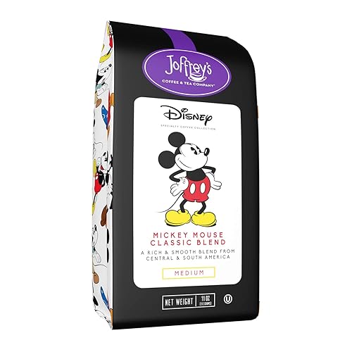 Joffrey's Coffee - Disney Mickey Mouse Classic Blend | Artisan Medium Roast, Arabica Coffee Beans, Smooth & Rich Flavor, Brew or French Press (Whole