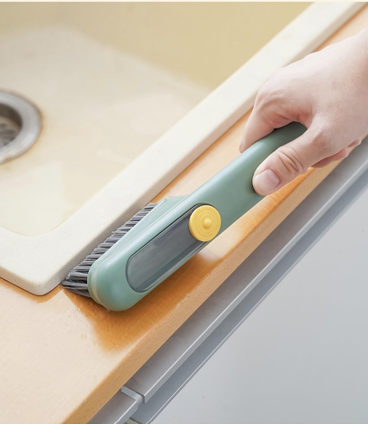 liuyongjun Cleaning Brush?Scrub Brush,Gap Cleaning Brush Household Cleaning Tools for Cleaning Kitchen, Bathroom,Tiles, Corners and Floors 3in 1