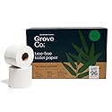 Grove Co. Bamboo Toilet Paper Tree Free & Septic Safe Bath Tissue, Ultra Soft, Durable, & Absorbent 3 Ply Sheets (1 Roll = 44.4 sq ft) Bulk Toilet