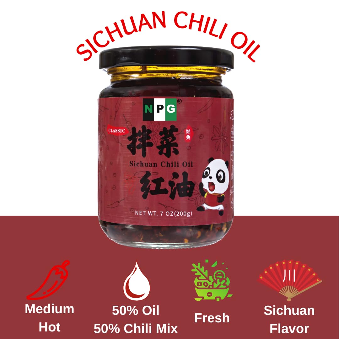 NPG Sichuan Chili Crisp Oil 7 oz, Medium Heat