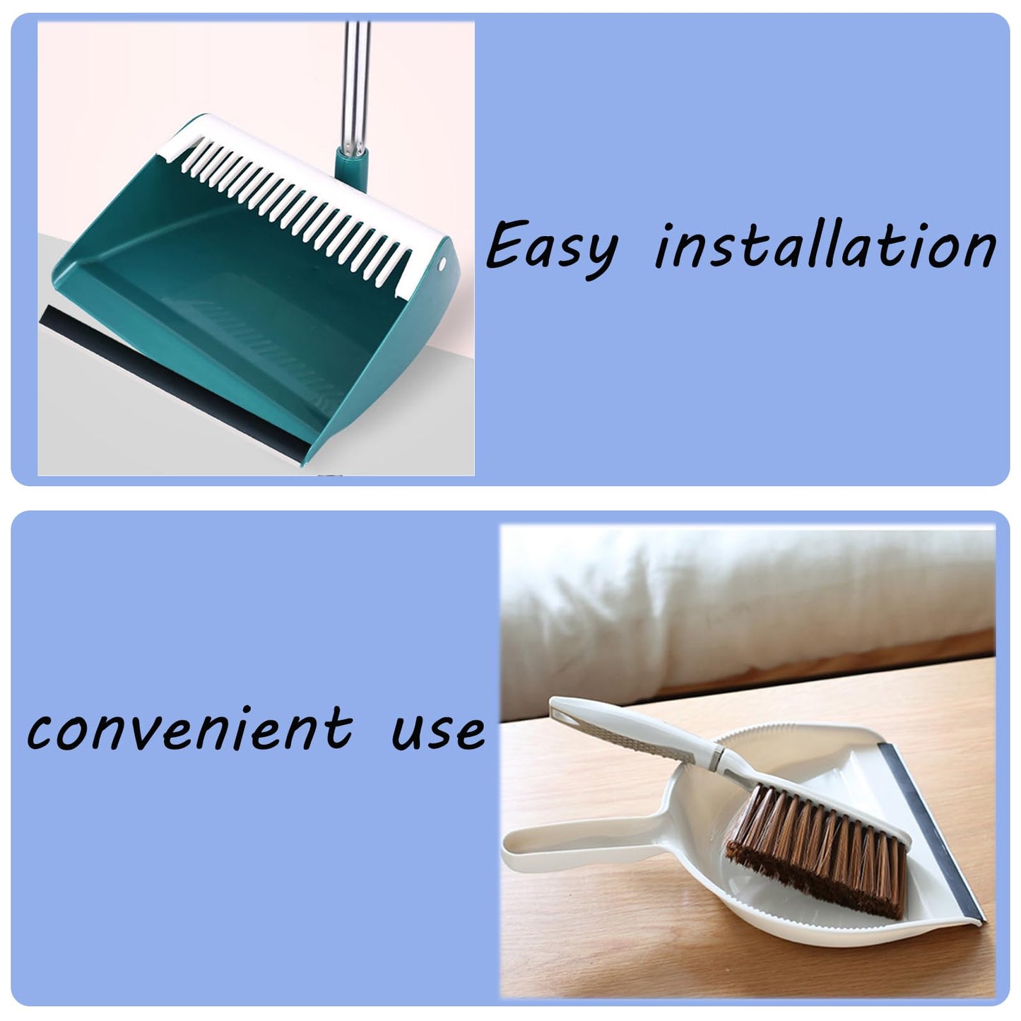 8 Pcs Dustpan Edge Replacement, 26cm Garbage Shovel Closing Edges Straps Garbage Shovel Rubber Lip Strip Plastic Strip Replacement for Dustpan Edge