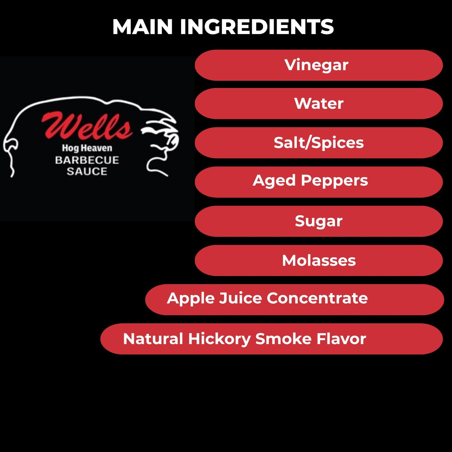 Wells Hog Heaven Barbecue Sauce (1 Gallon) | Carolina Vinegar Based Barbecue Sauce | No High Fructose Corn Syrup |