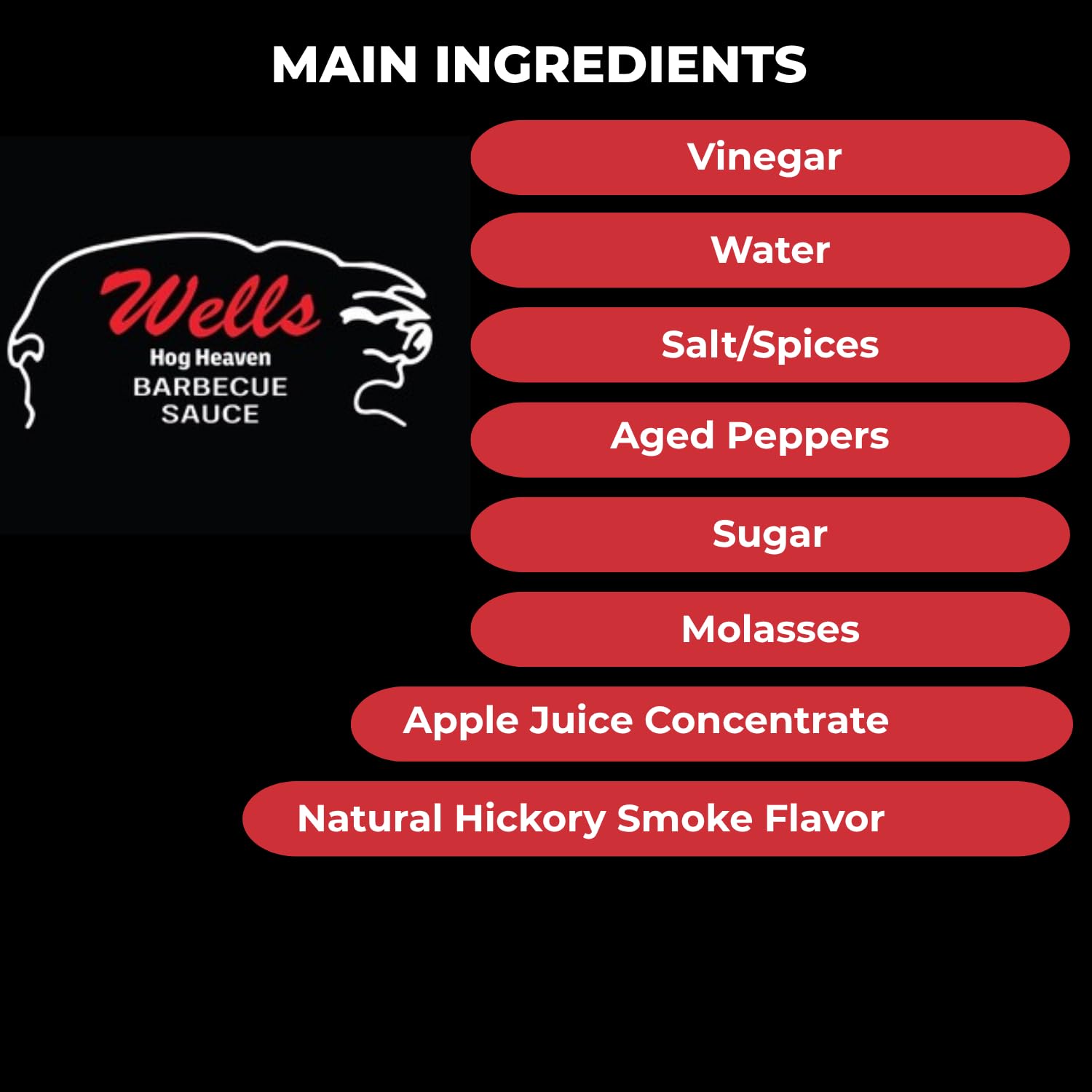 Wells Hog Heaven Barbecue Sauce (1 Gallon) | Carolina Vinegar Based Barbecue Sauce | No High Fructose Corn Syrup |