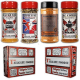 THE TAILGATE FOODIE Beef Seasoning Gift Box - 4 Pack BBQ Rub Variety Pack for SMoking, Barbecue, and Grilling - Burgers, Steak, Brisket, and Burnt End