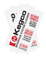 Kegco No-Rinse Cleaner for Beverage Systems - Ten 0.5 oz. Packets