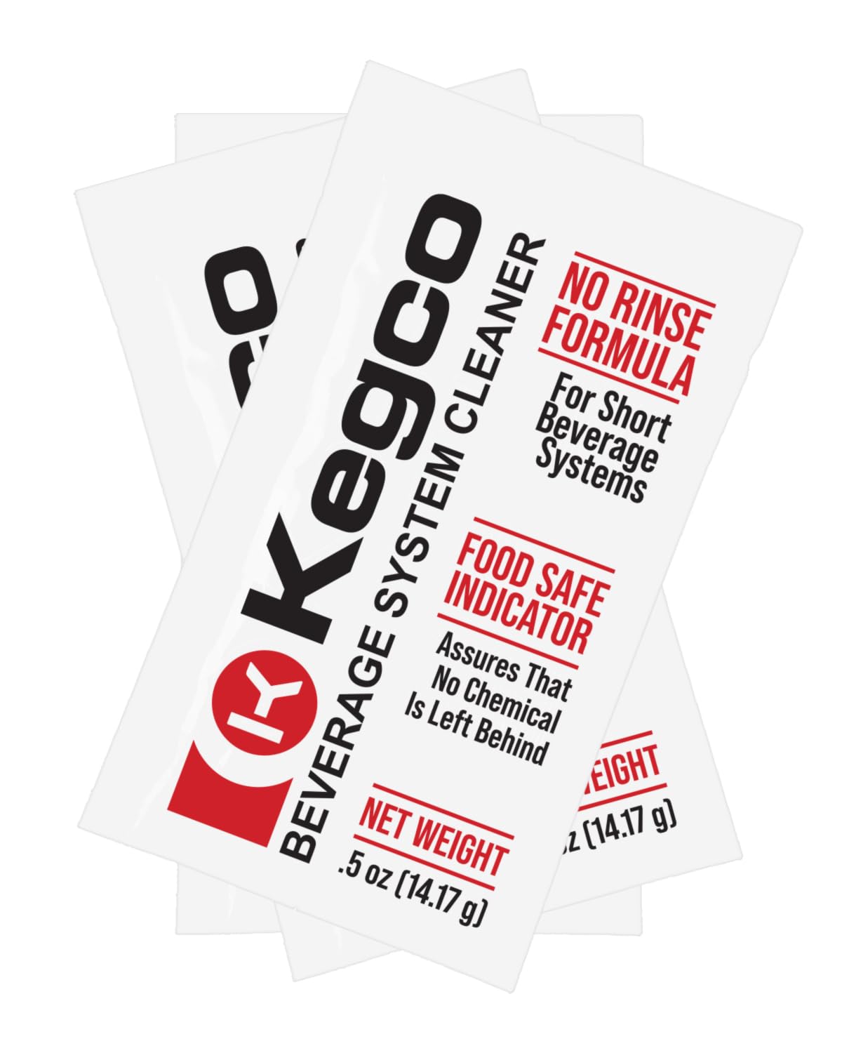 Kegco No-Rinse Cleaner for Beverage Systems - Ten 0.5 oz. Packets
