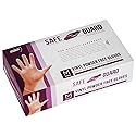 Safeguard Clear Vinyl Gloves Disposable Latex Free, Powder Free, 100 Count, Size Medium