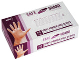 Safeguard Clear Vinyl Gloves Disposable Latex Free, Powder Free, 100 Count, Size Medium