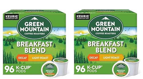 Green Mountain Coffee Roasters Decaf Breakfast Blend, Single-Serve Keurig K-Cup Pods, Light Roast Coffee